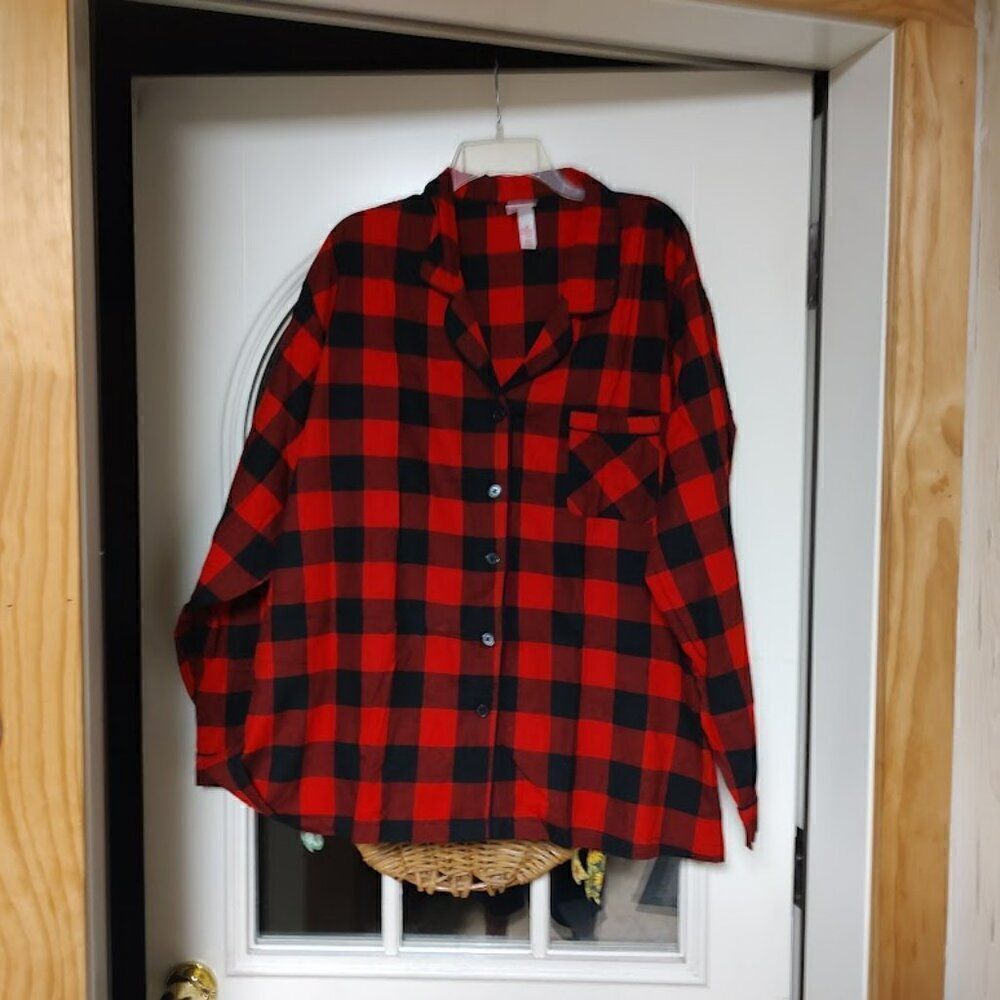 New Wondershop Red Black Plaid Pajama Set Size Women's 3X